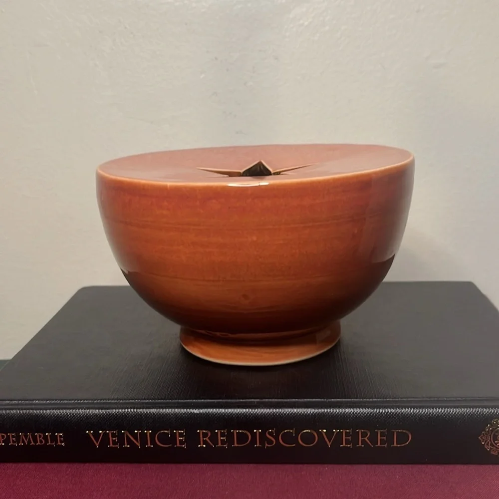 Coral‎ Handmade Pottery Star Cutout Flower Vase